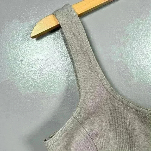 ARITZIA WILFRED FREE Crop Bralette Stretch Denim Button Tank Top Women Small 0 - Picture 7 of 7